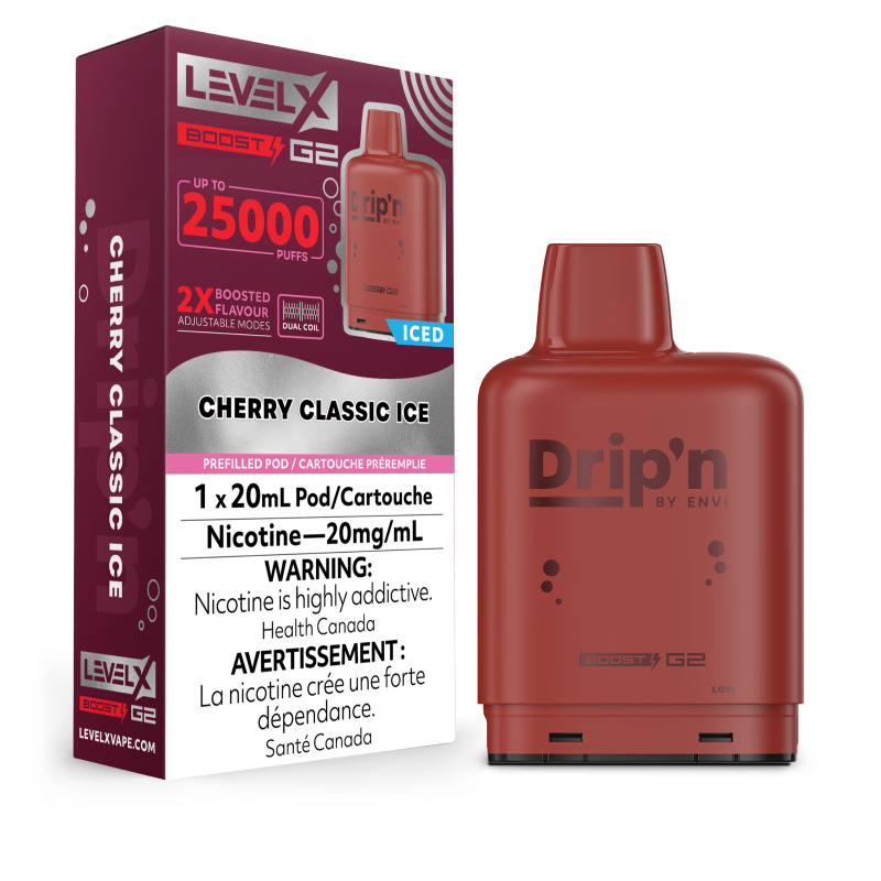 Dripn LEVEL X BOOST G2 Pods 20mL - CHERRY CLASSIC ICE