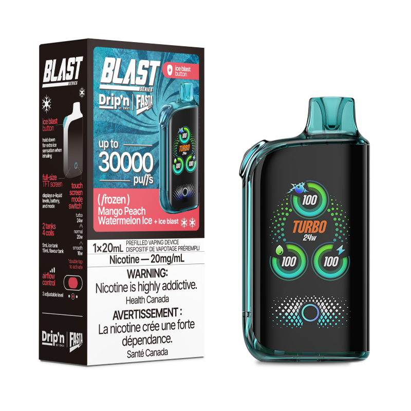 Dripn Fasta Blast 30K - MANGO PEACH WATERMELON ICE