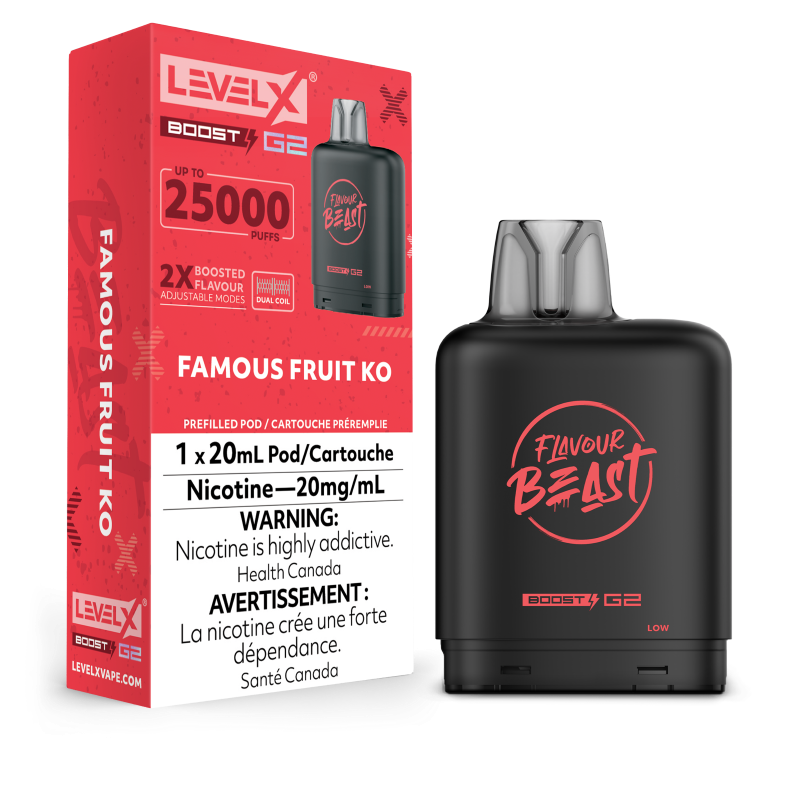 Flavour Beast Level X BOOST G2 Pods 20mL - FAMOUS FRUIT KO