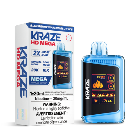 KRAZE HD MEGA 20K - BLUEBERRY WATERMELON ICE