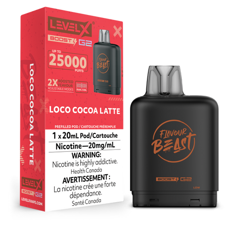 Flavour Beast Level X BOOST G2 Pods 20mL - LOCO COCOA LATTE