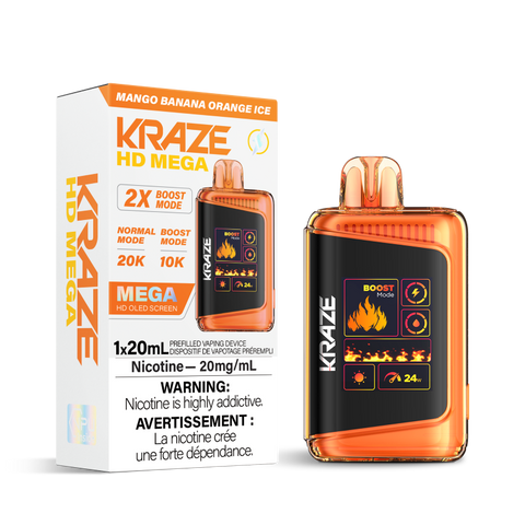 KRAZE HD MEGA 20K - MANGO BANANA ORANGE ICE