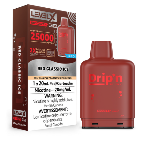 Dripn LEVEL X BOOST G2 Pods 20mL - RED CLASSIC ICE