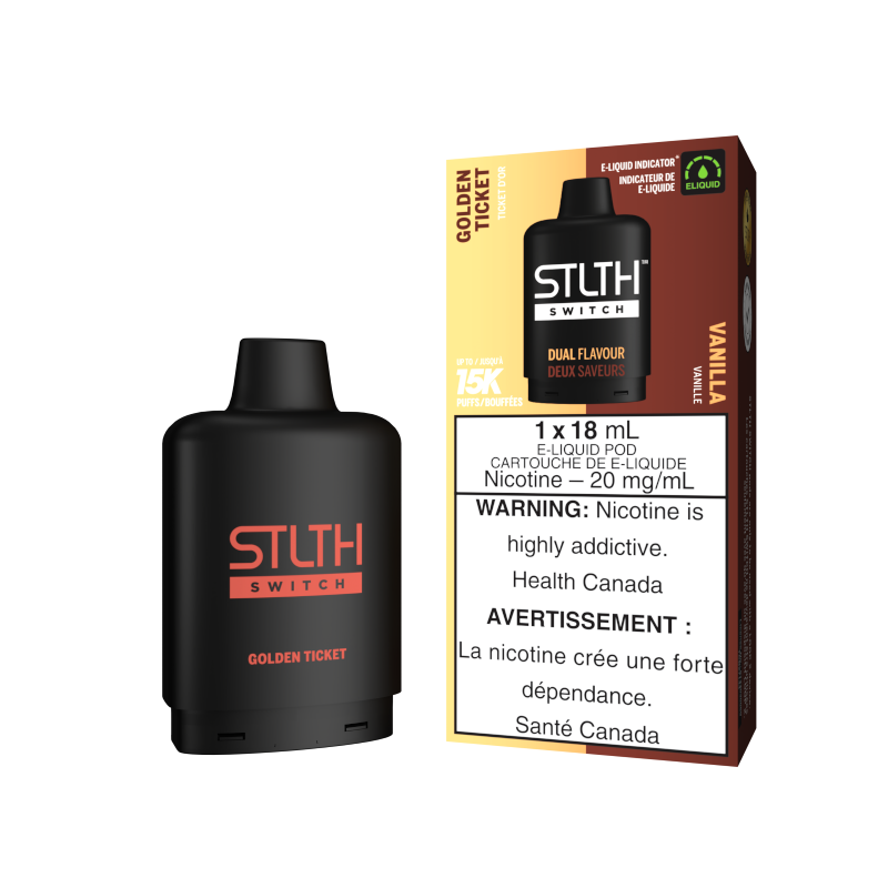 STLTH SWITCH Pods 18ml - GOLDEN TICKET & VANILLA