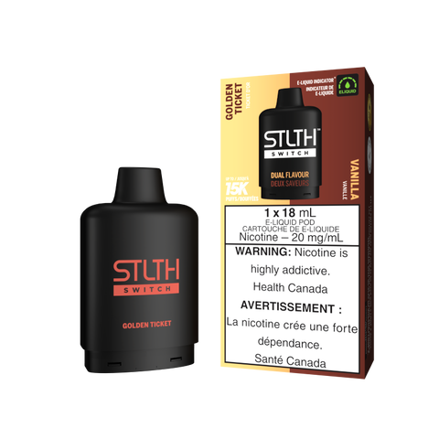 STLTH SWITCH Pods 18ml - GOLDEN TICKET & VANILLA