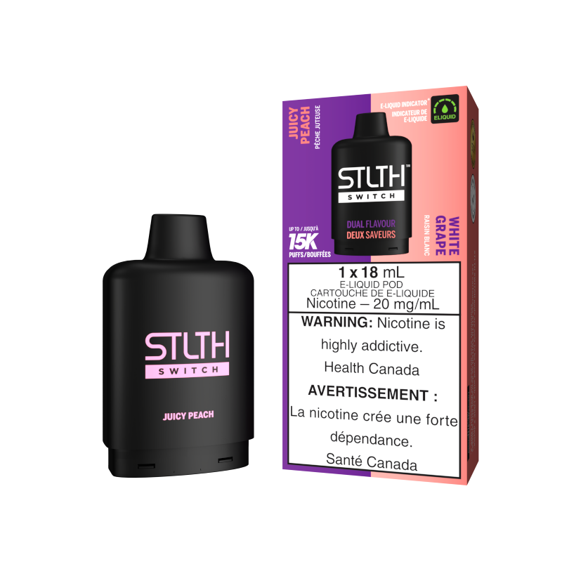 STLTH SWITCH Pods 18ml - JUICY PEACH & WHITE GRAPE