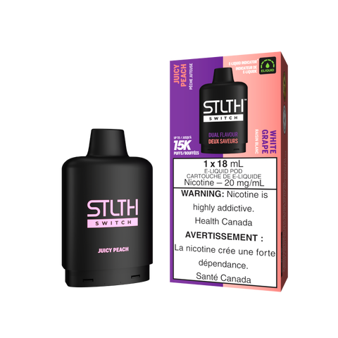 STLTH SWITCH Pods 18ml - JUICY PEACH & WHITE GRAPE