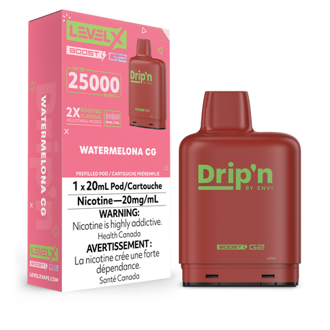 Dripn LEVEL X BOOST G2 Pods 20mL - WATERMELONA CG