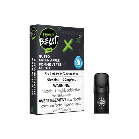 Flavour Beast Pods 3pk. - GUSTO GREEN APPLE