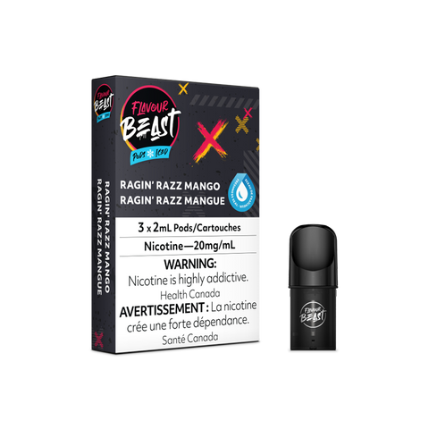 Flavour Beast Pods 3pk. - RAGIN RAZZ MANGO